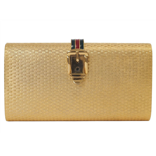 Gucci Gold Metal Clutch Bag ()