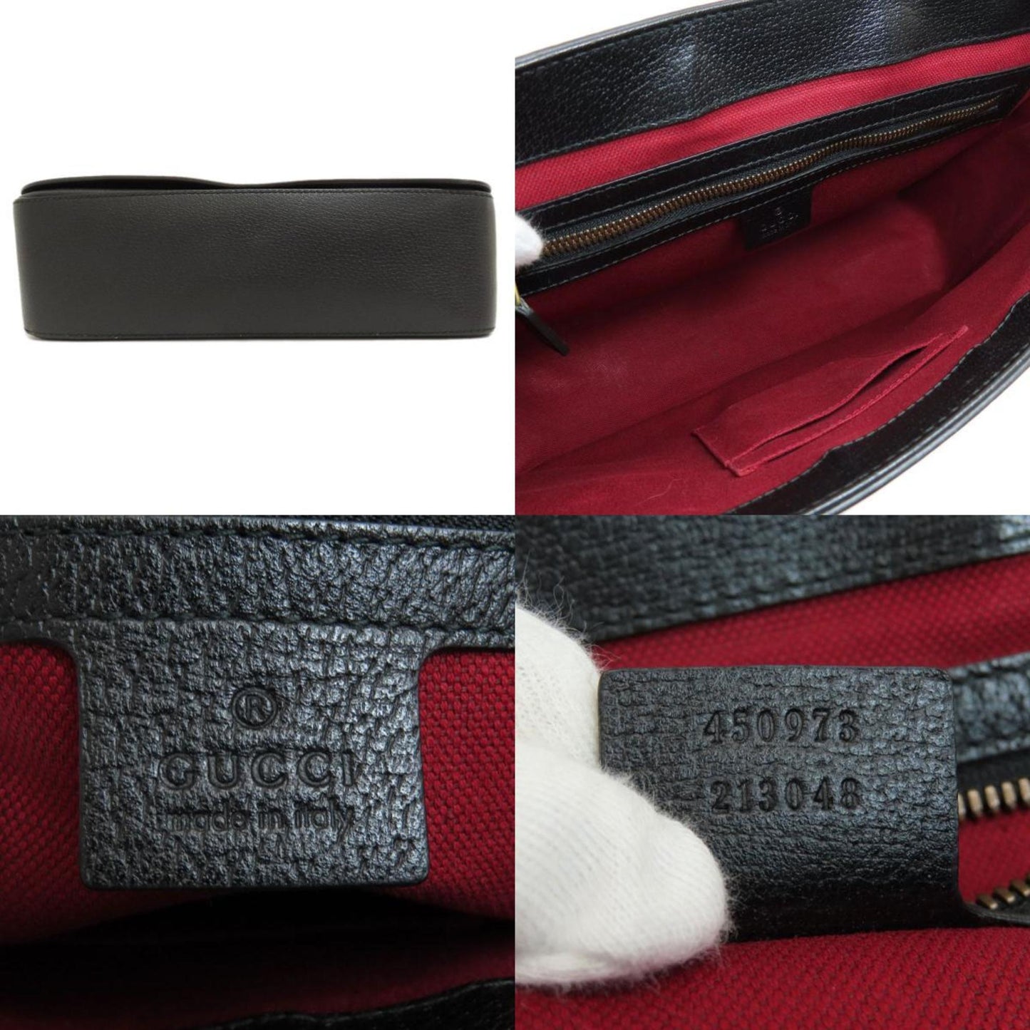 Gucci Black Leather Shoulder Bag