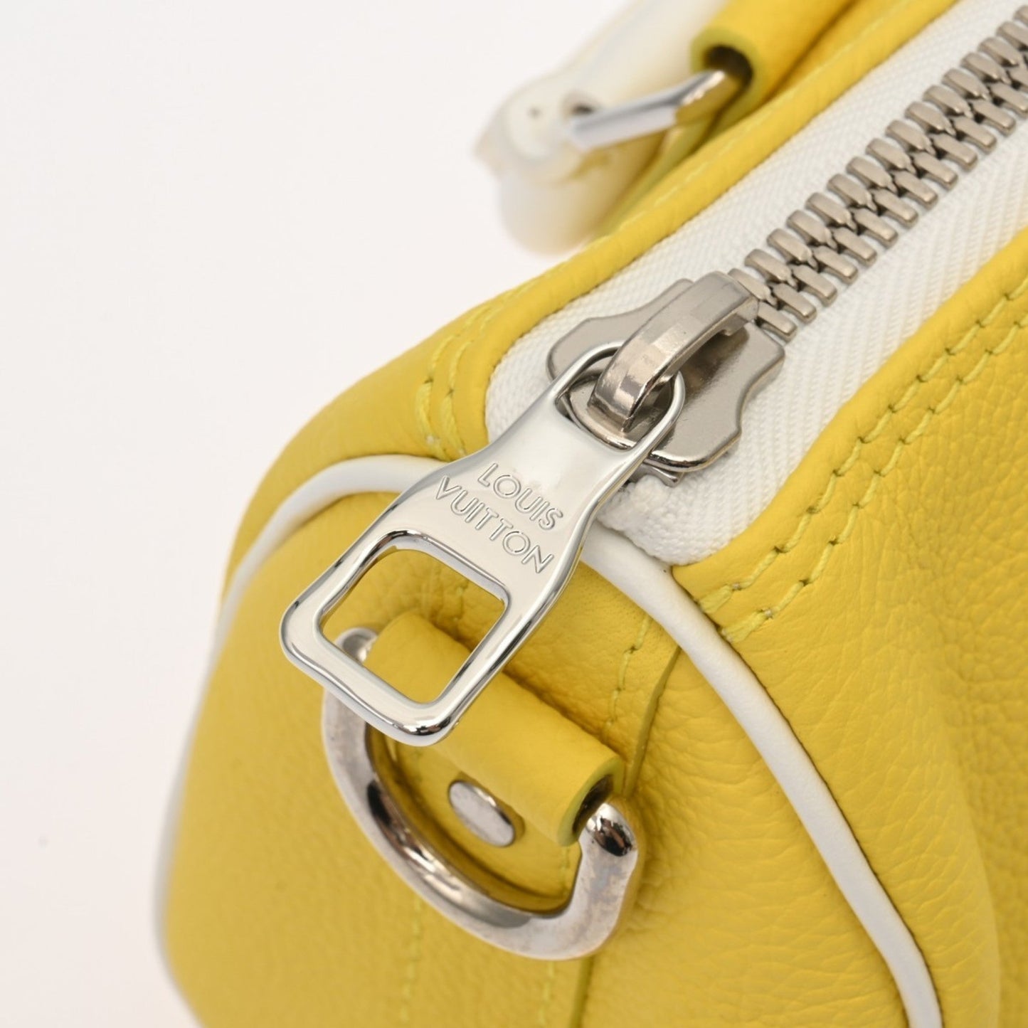 Louis Vuitton White Yellow Leather Shoulder Bag
