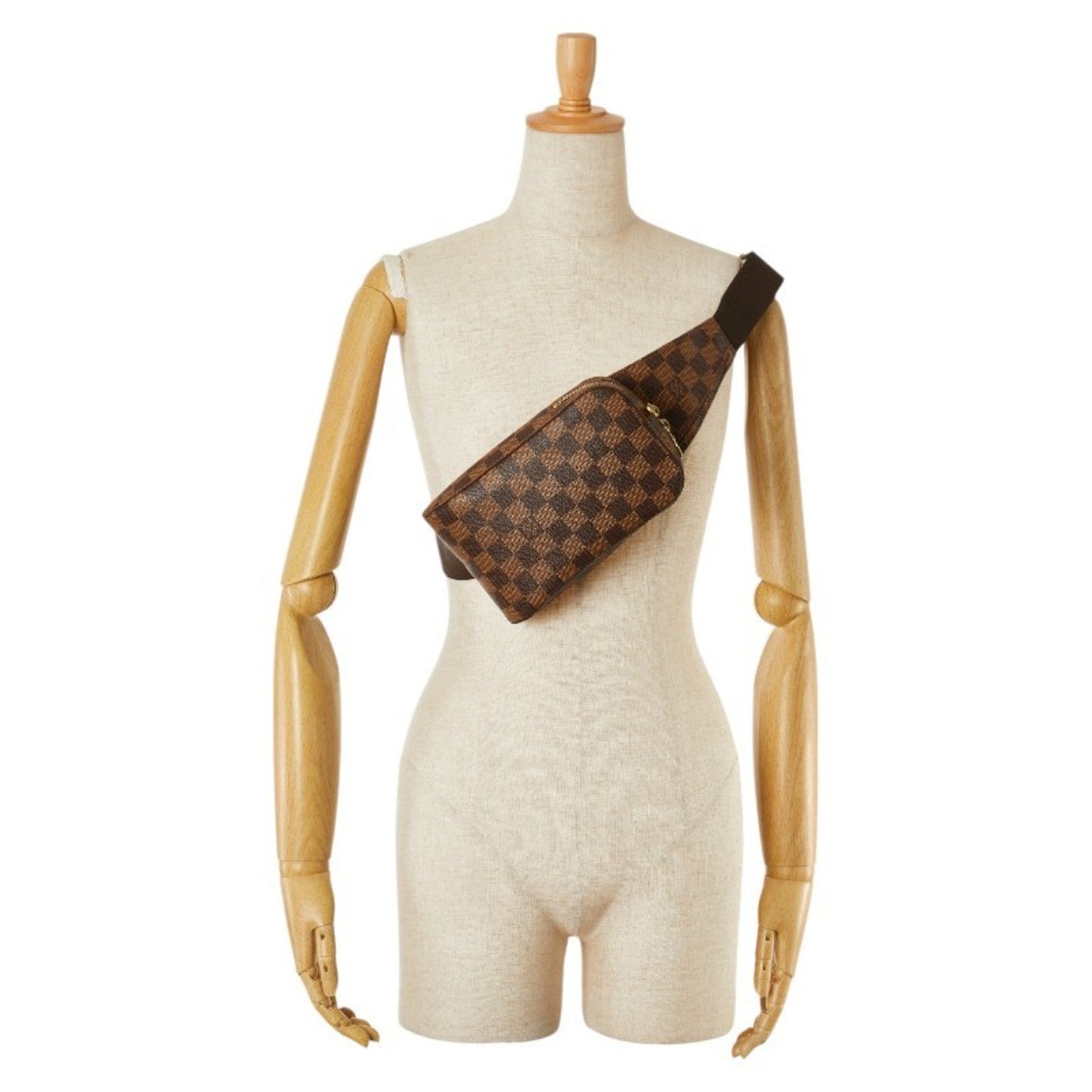 Louis Vuitton Brown Pvc Leather Shoulder Bag Sling Bag