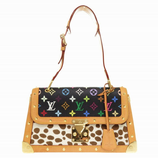 Louis Vuitton Black Multi-Color Noir Monogram Multicolore Leather Shoulder Bag ()