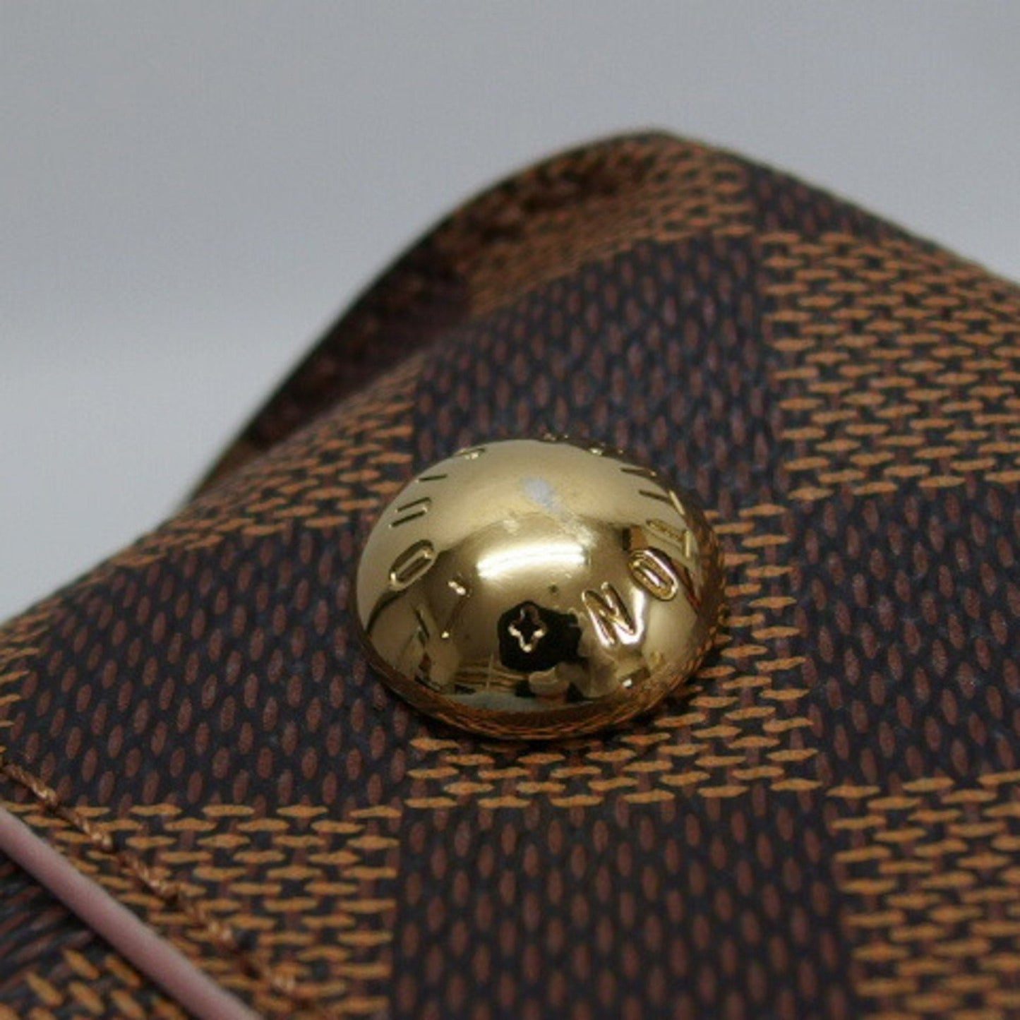 Louis Vuitton Brown Dark Brown Galle Pink Damier Canvas Cuir Ombre Leather Handbag Shoulder Bag Tote Bag