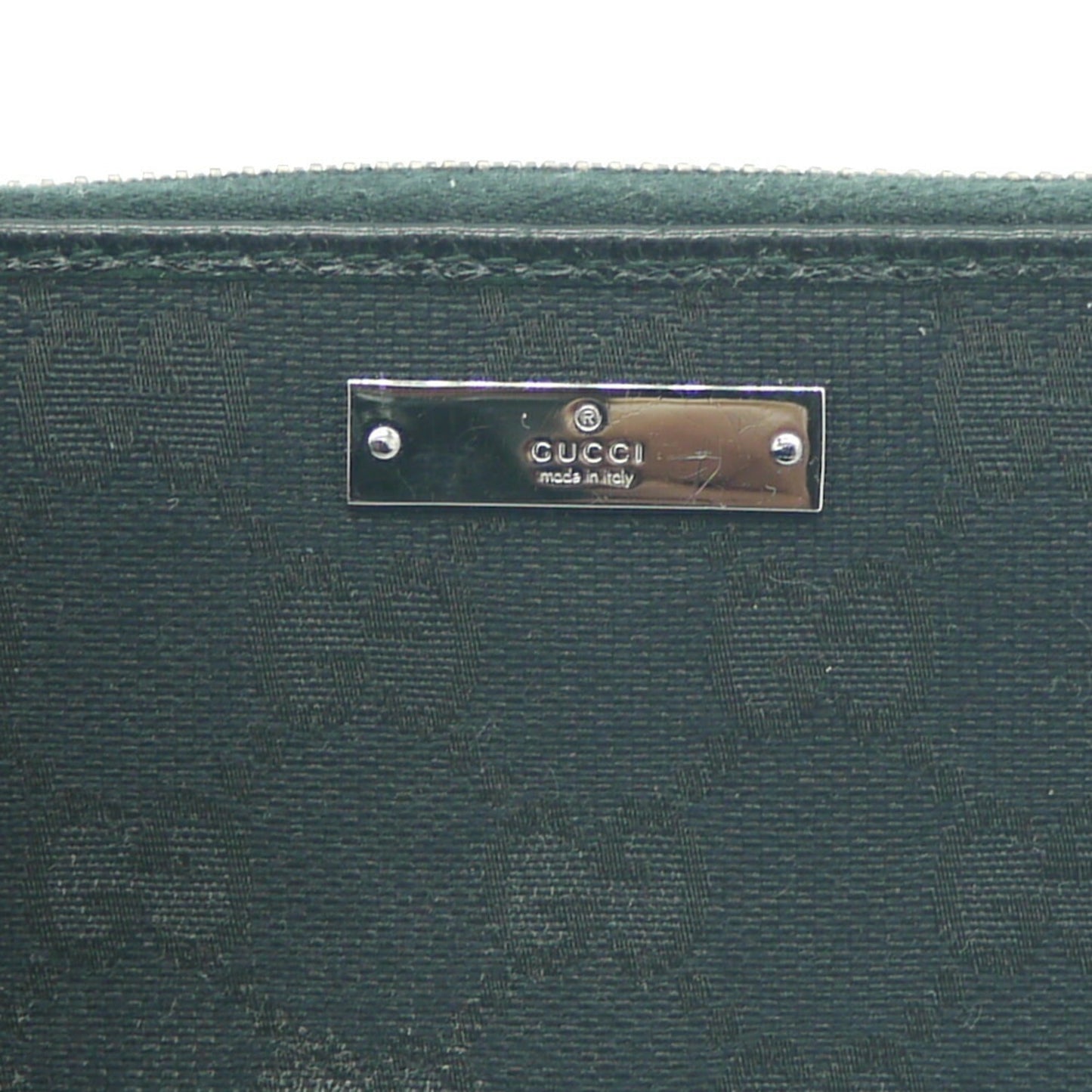 Gucci Black Canvas Leather Long Wallet (Bi-Fold)