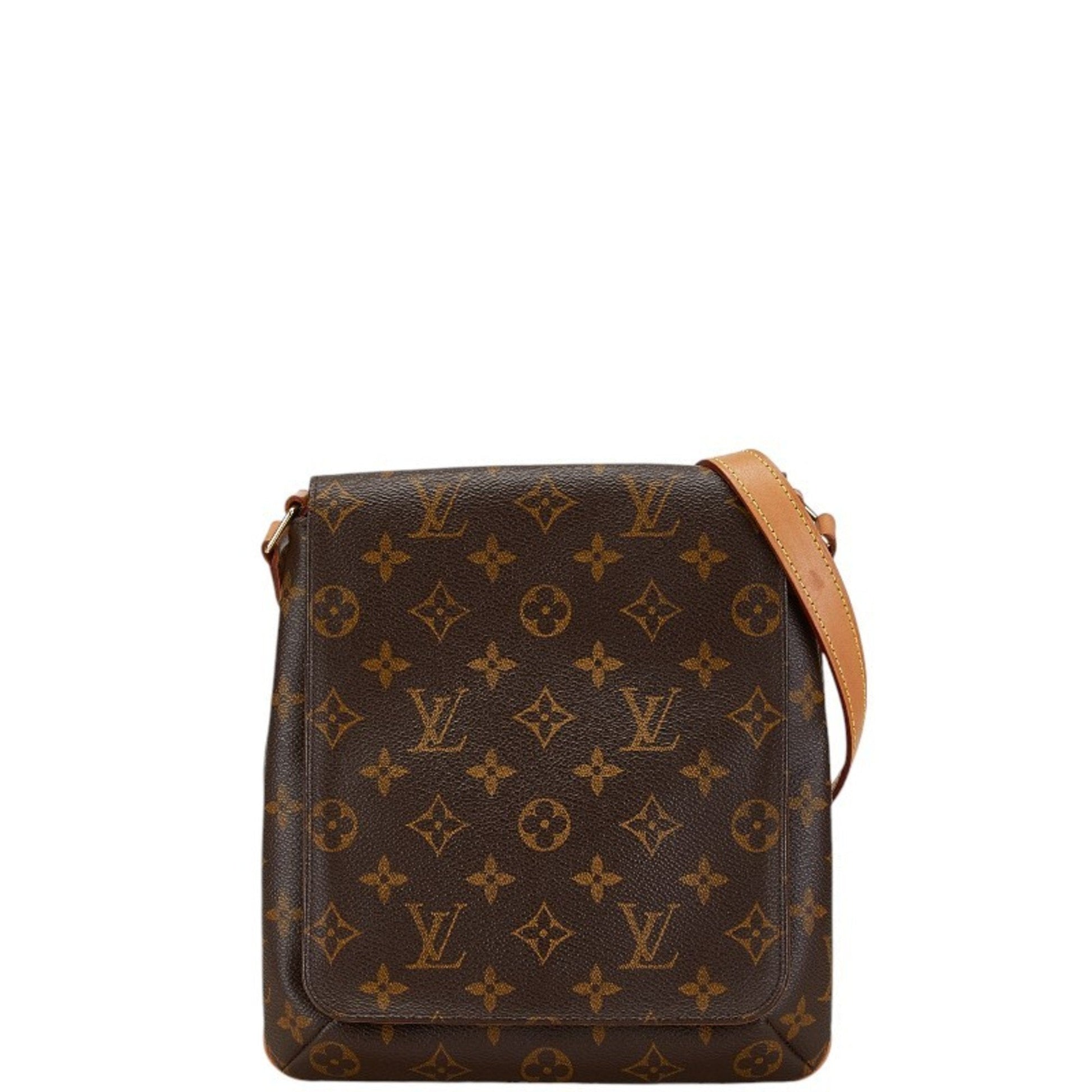 Louis Vuitton Brown Pvc Leather Shoulder Bag ()