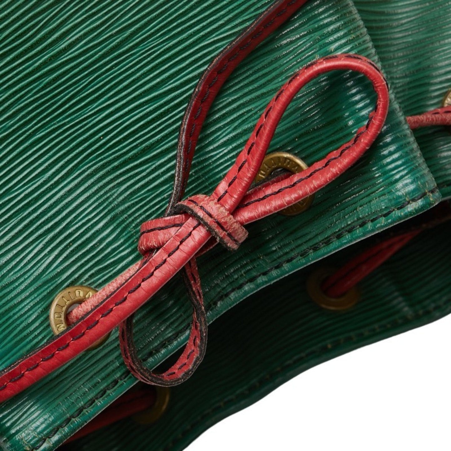 Louis Vuitton Green Red Color Leather Shoulder Bag