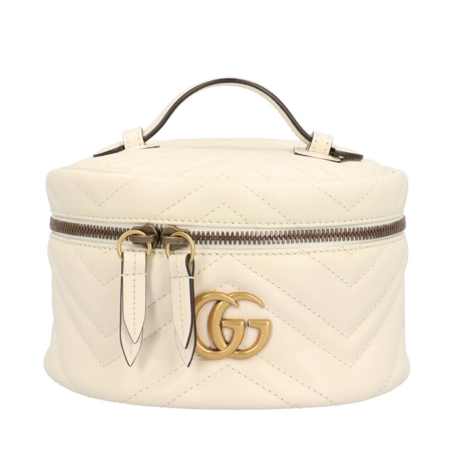 Gucci Gg Marmont White Leather Vanity Bag ()