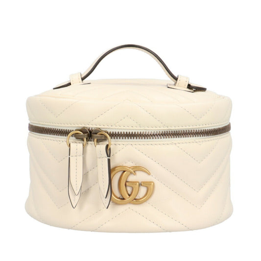 Gucci Gg Marmont White Leather Vanity Bag ()