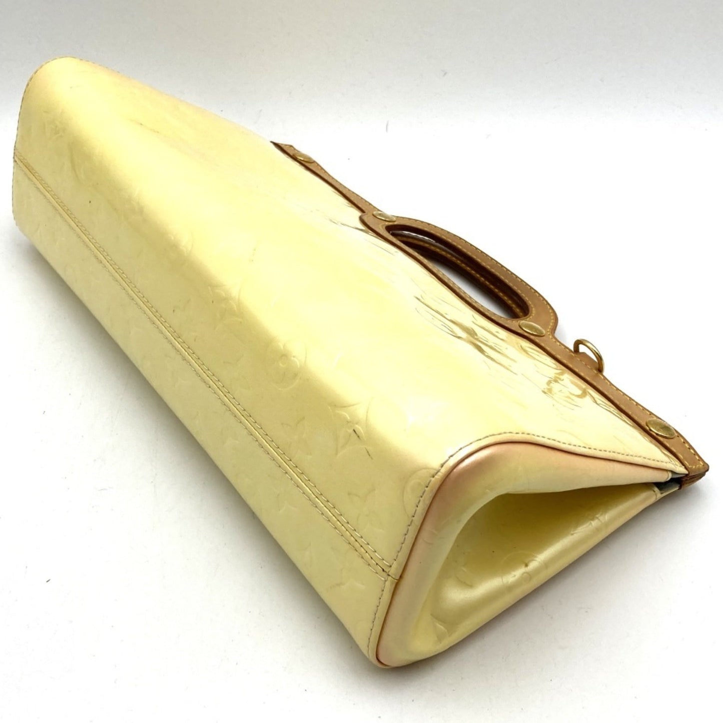 Louis Vuitton Gold Yellow Monogram Vernis Leather Handbag Shoulder Bag