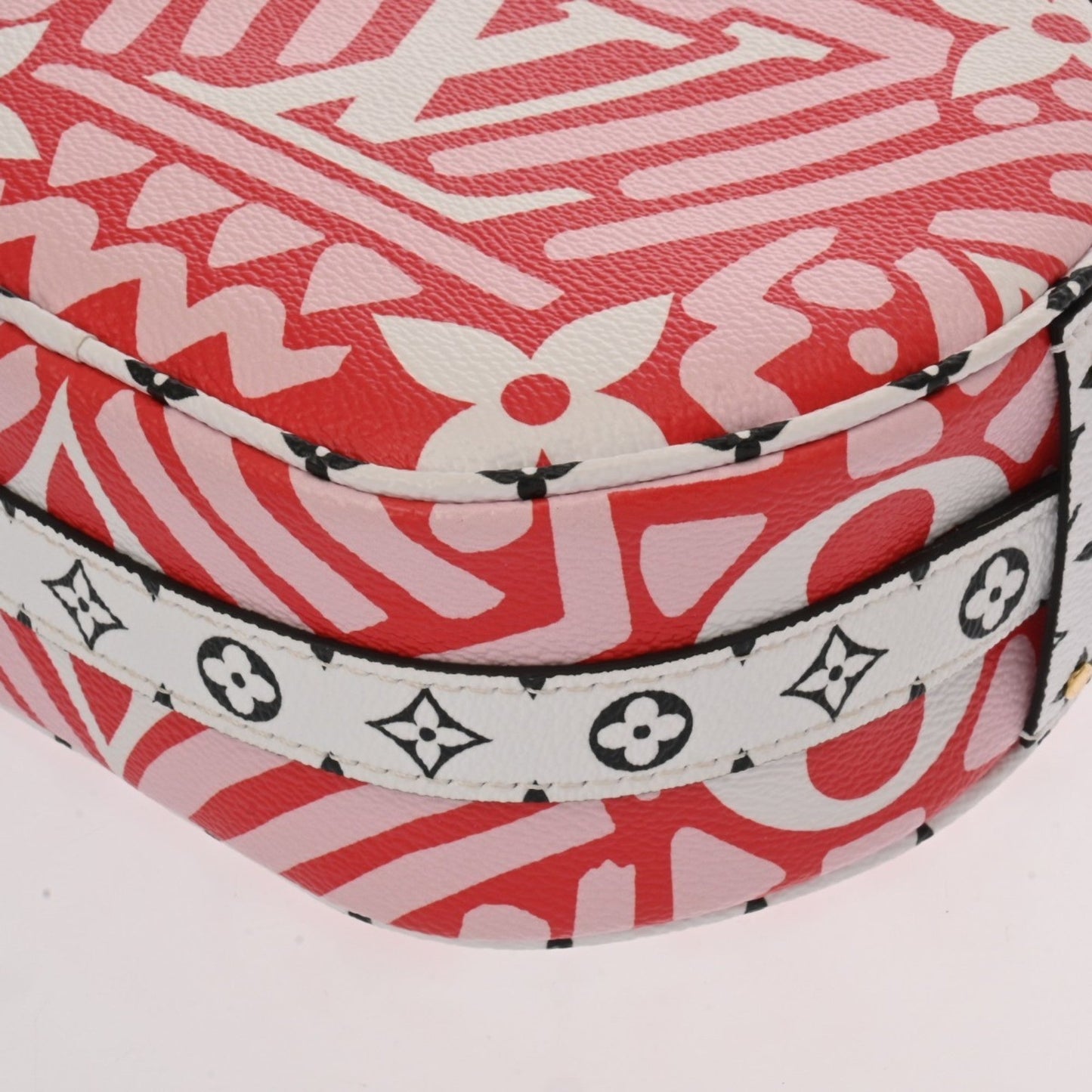Louis Vuitton Pink Red Color White Leather Shoulder Bag
