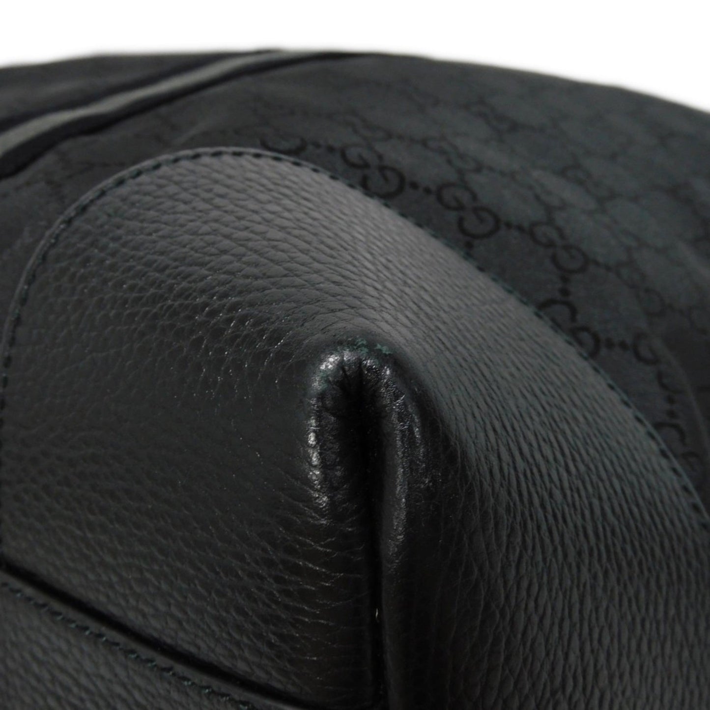 Gucci Black Nylon Canvas Leather Boston Bag Handbag Shoulder Bag
