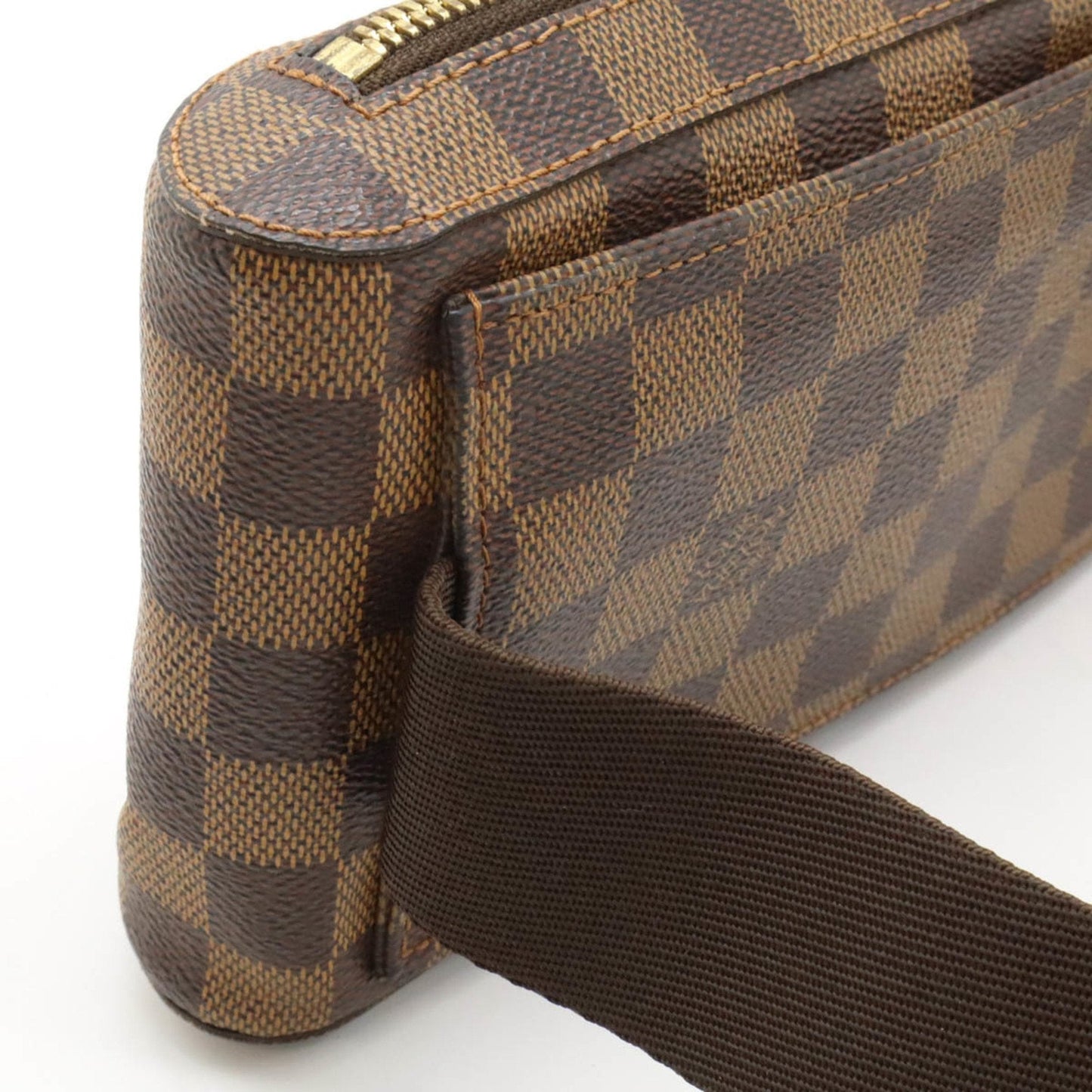 Louis Vuitton Brown Pvc Pouch Shoulder Bag Sling Bag