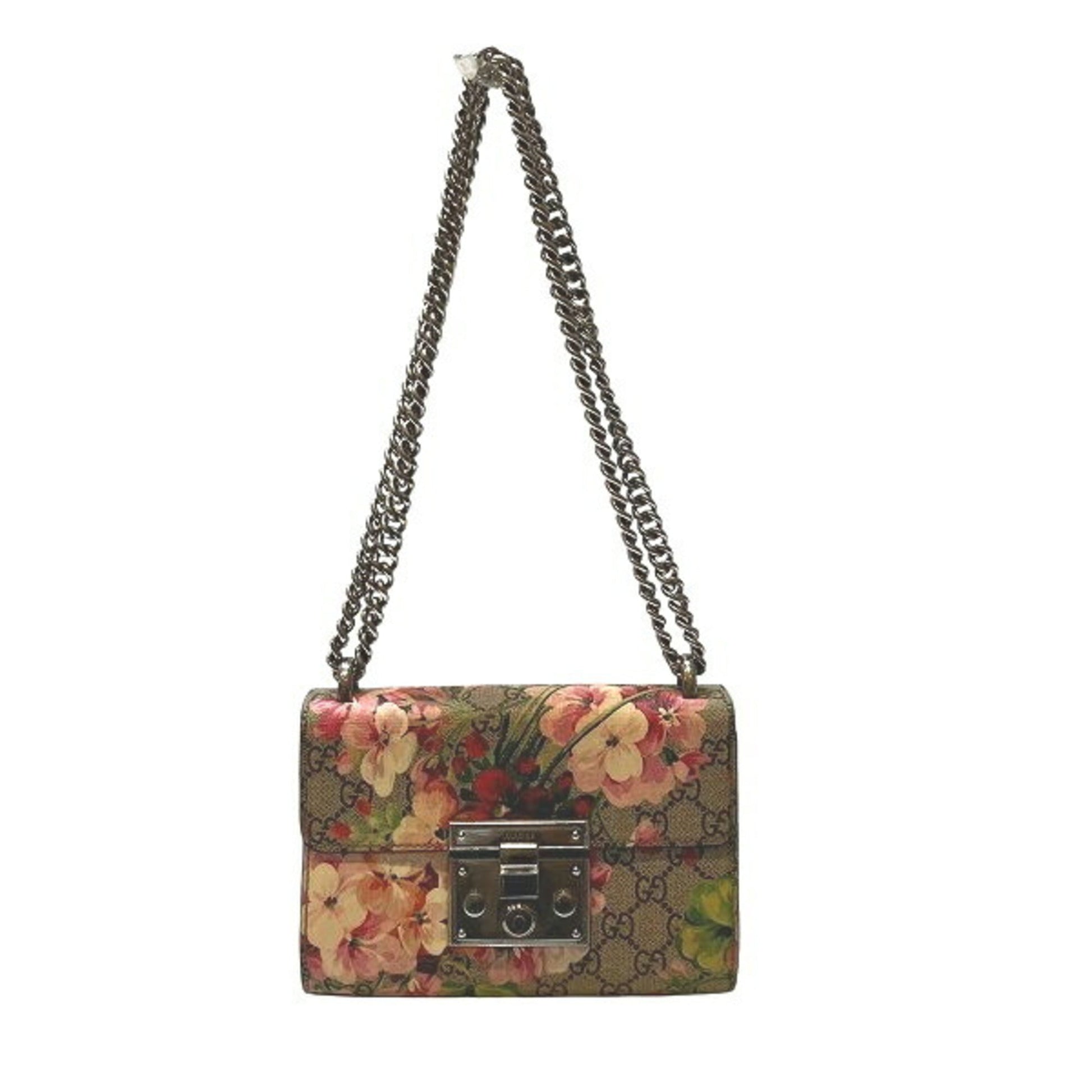 Gucci Brown Multi-Color Pink Pvc Leather Shoulder Bag ()