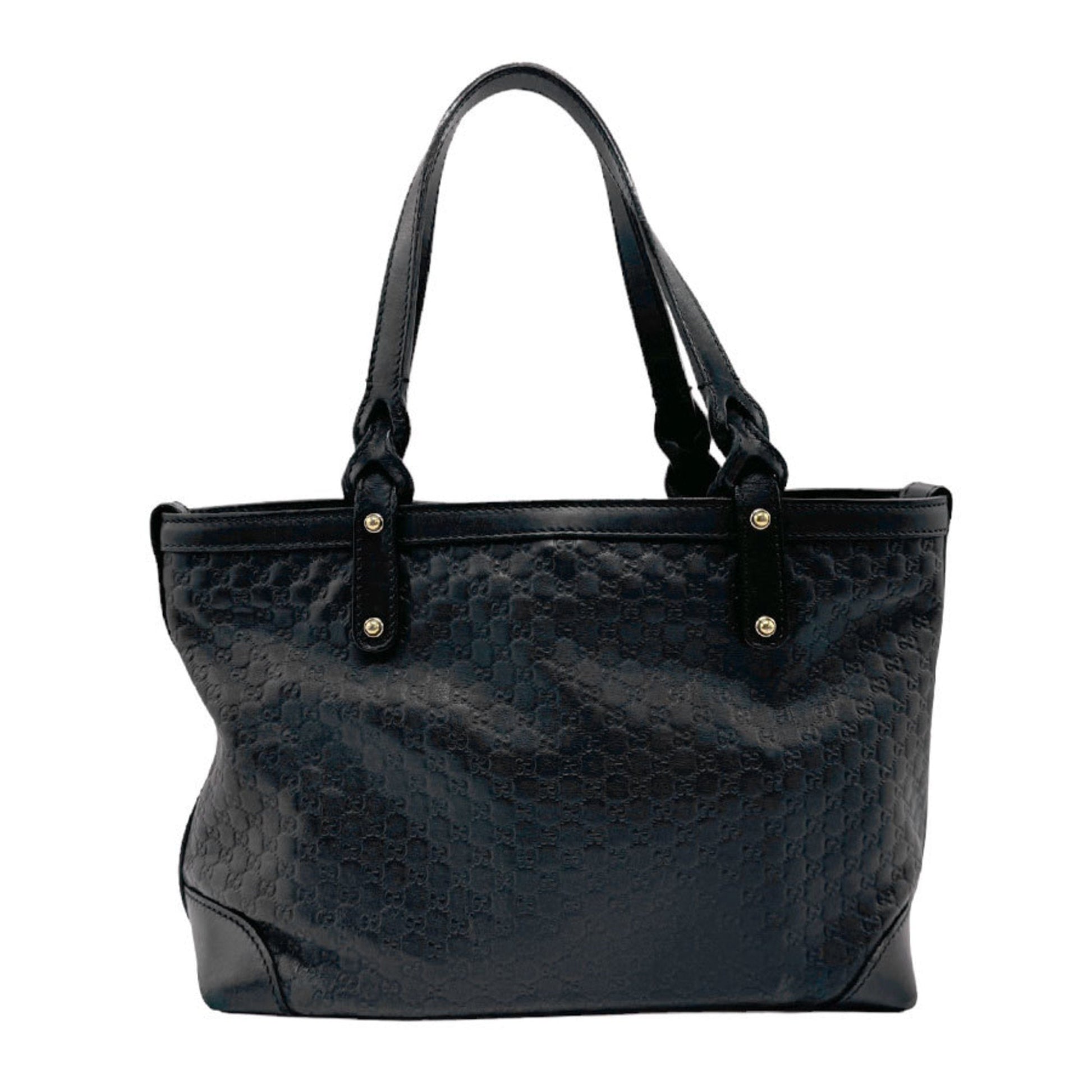 Gucci Black Leather Handbag Pouch ()