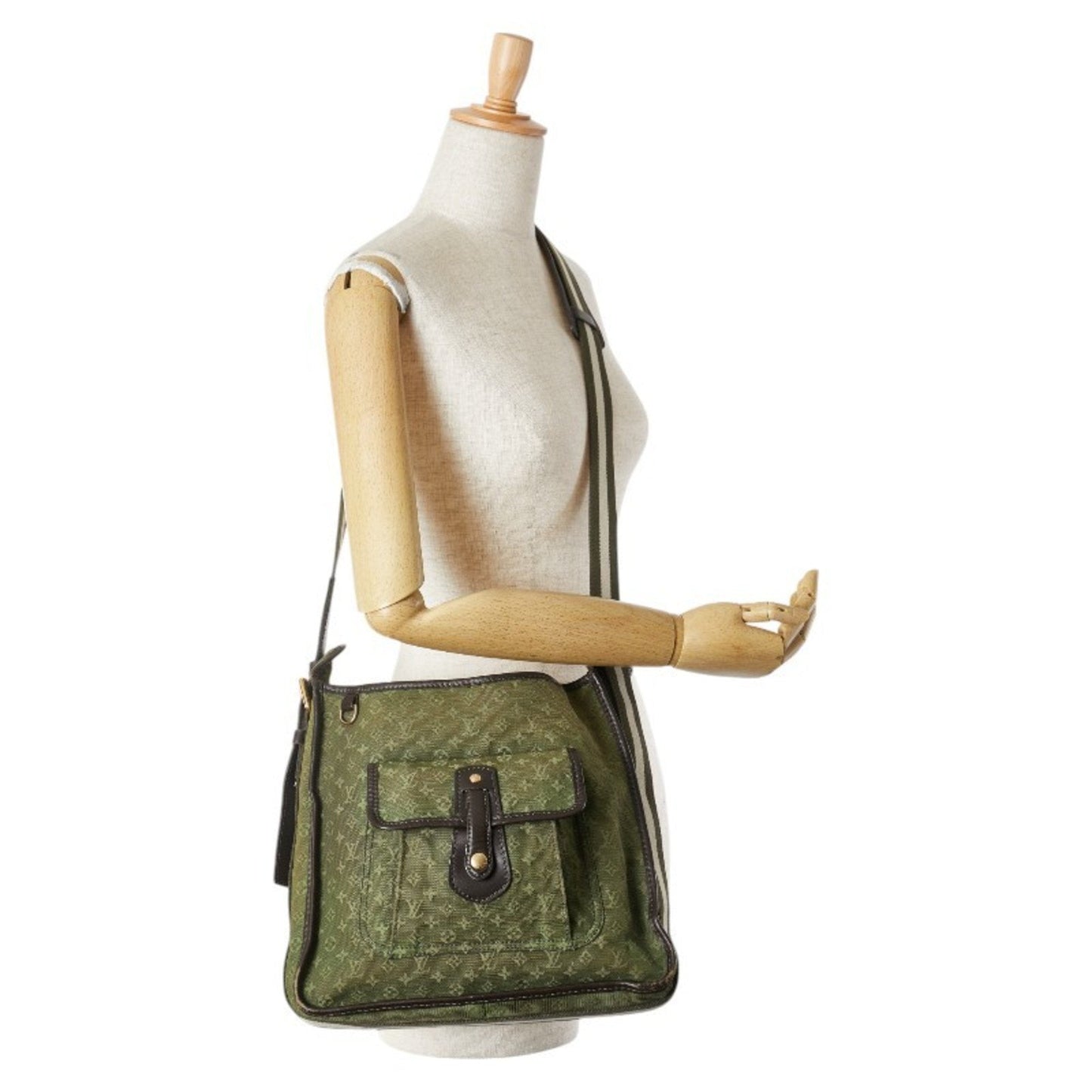 Louis Vuitton Tst Khaki Canvas Leather Shoulder Bag