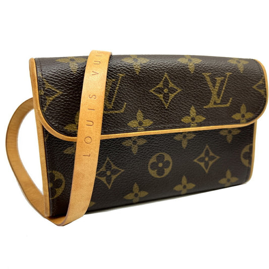 Louis Vuitton Brown Pvc Pochette Pouch Shoulder Bag ()