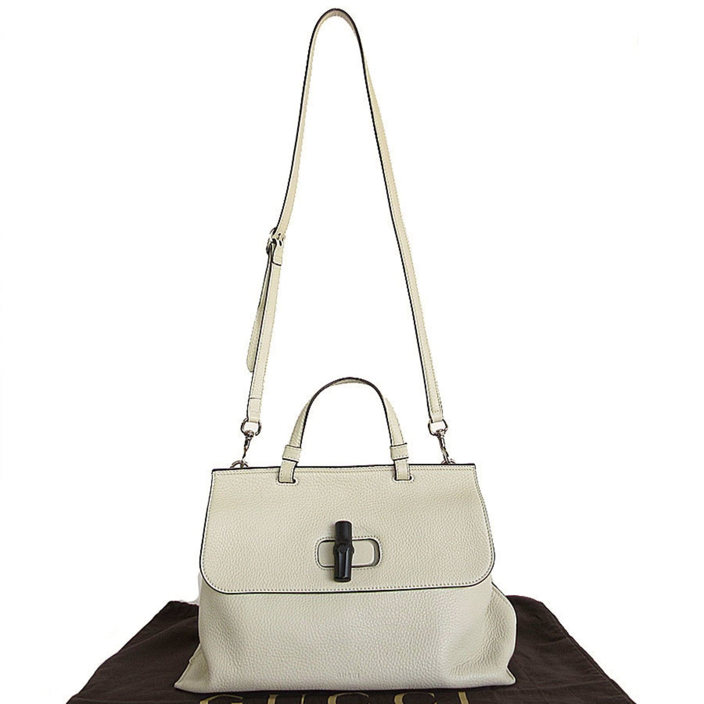 Gucci Ivory Leather Handbag Shoulder Bag