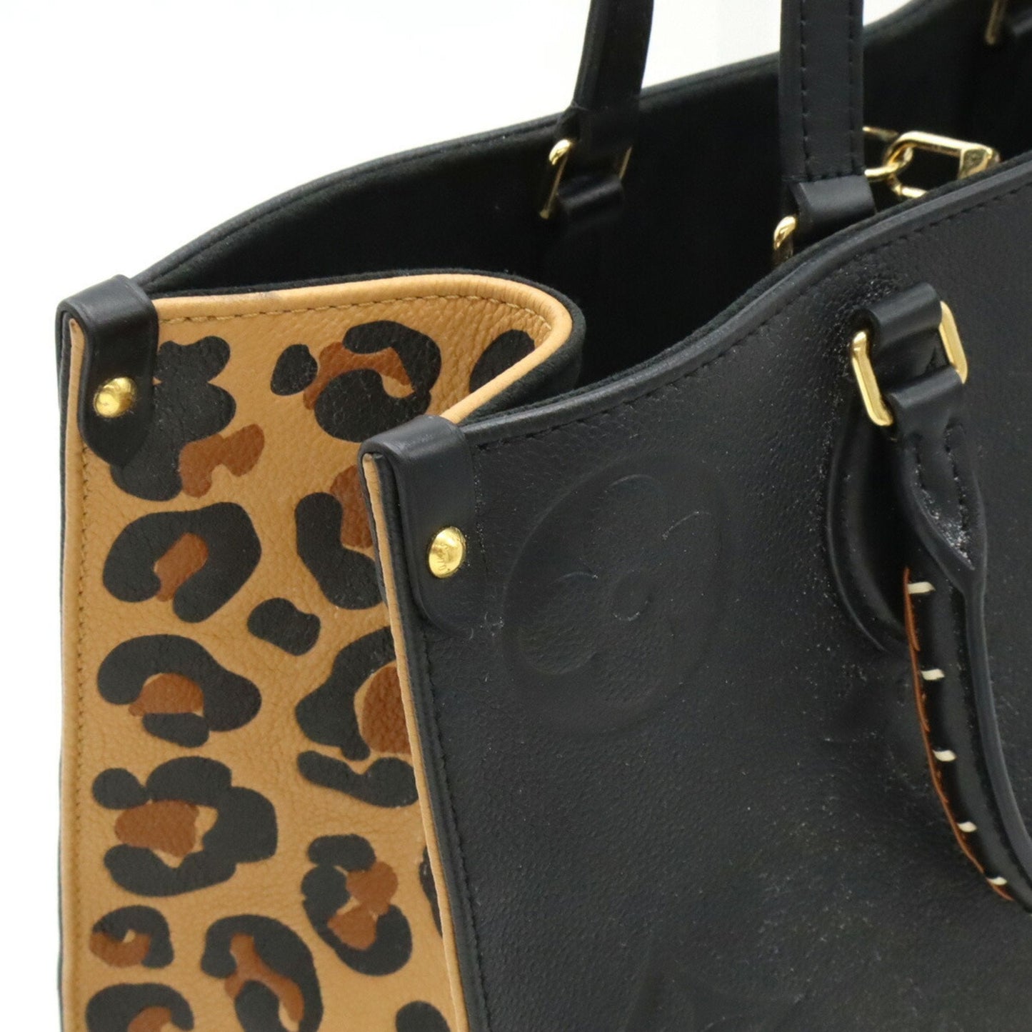 Louis Vuitton Black Noir Monogram Empreinte Handbag Shoulder Bag Tote Bag