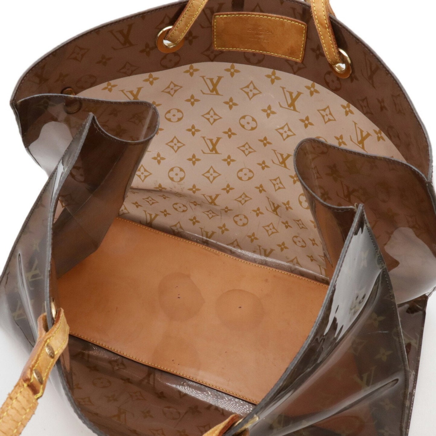 Louis Vuitton Brown Clear Monogram Beach Bag Shoulder Bag Tote Bag