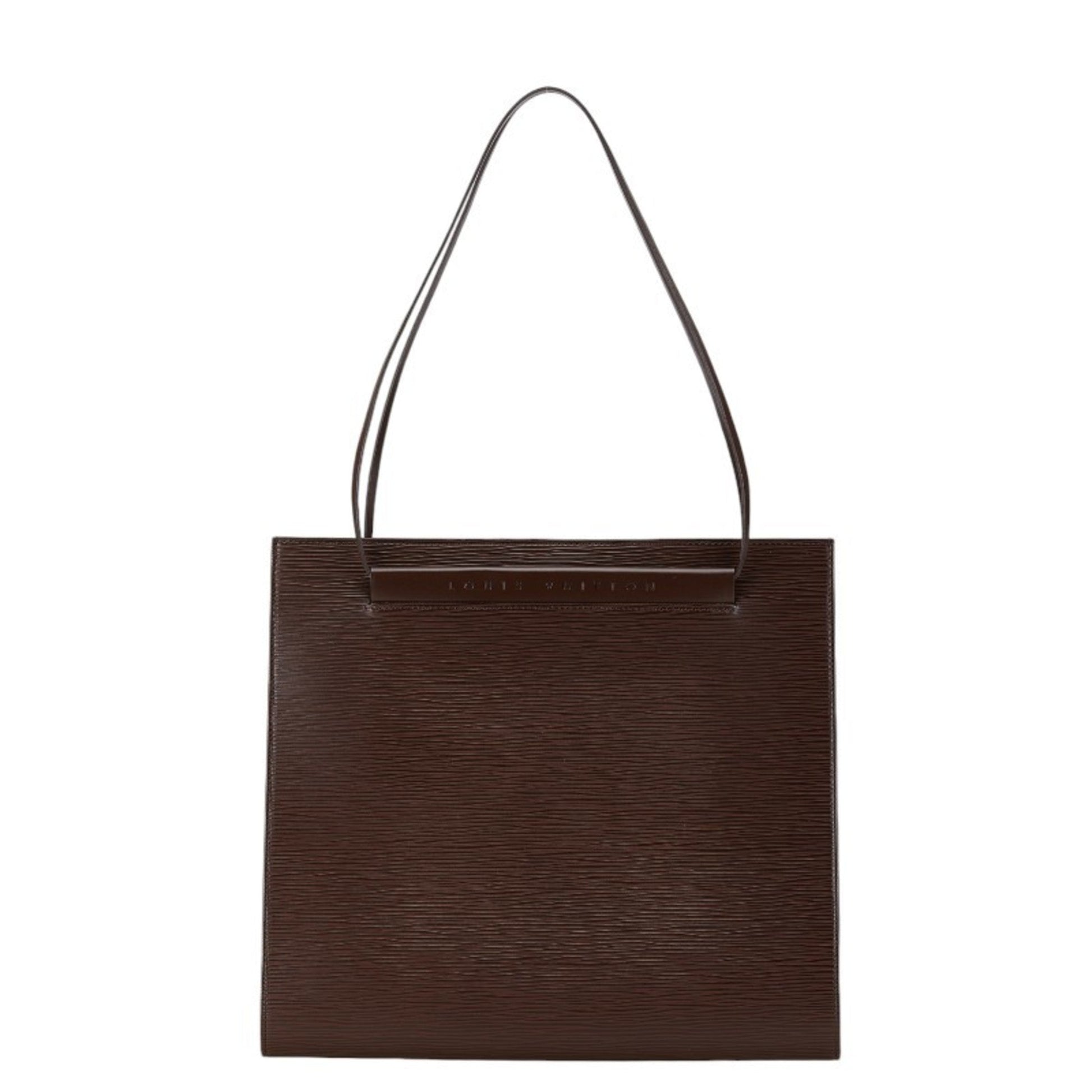 Louis Vuitton Brown Moka Leather Handbag Shoulder Bag ()