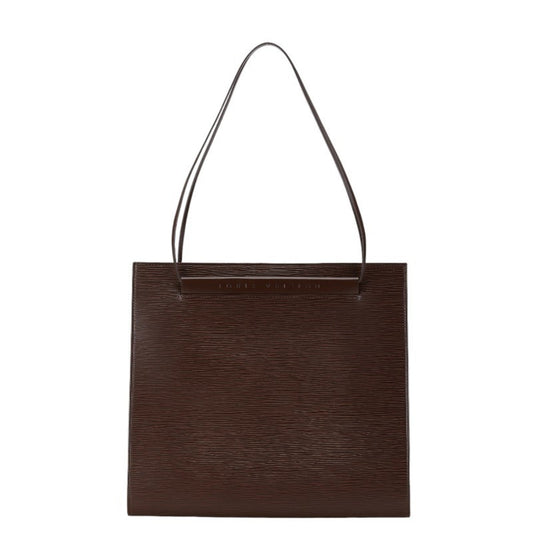 Louis Vuitton Brown Moka Leather Handbag Shoulder Bag ()