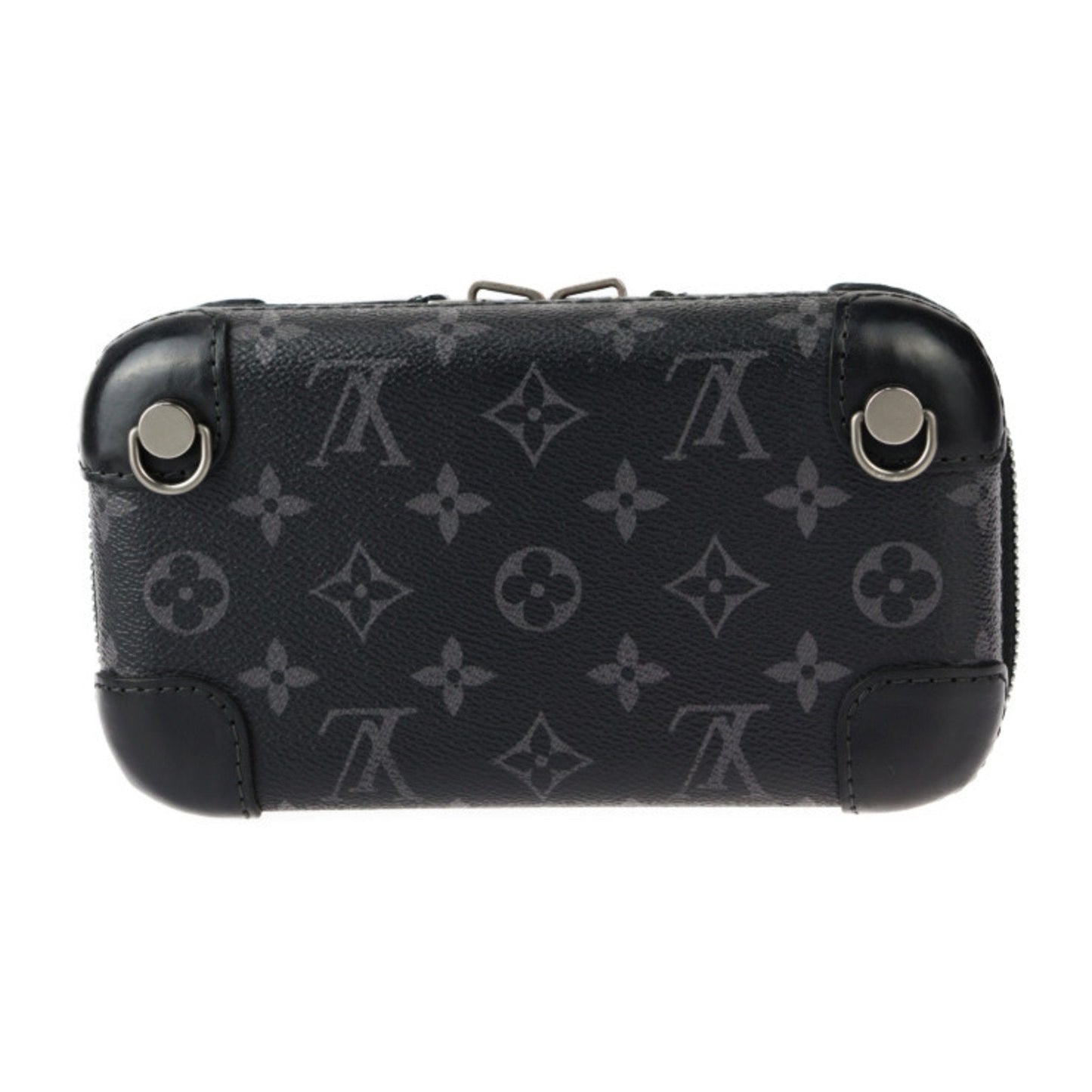 Louis Vuitton Black Gray Monogram Eclipse Monogram Eclipse Leather Pochette Pouch Shoulder Bag