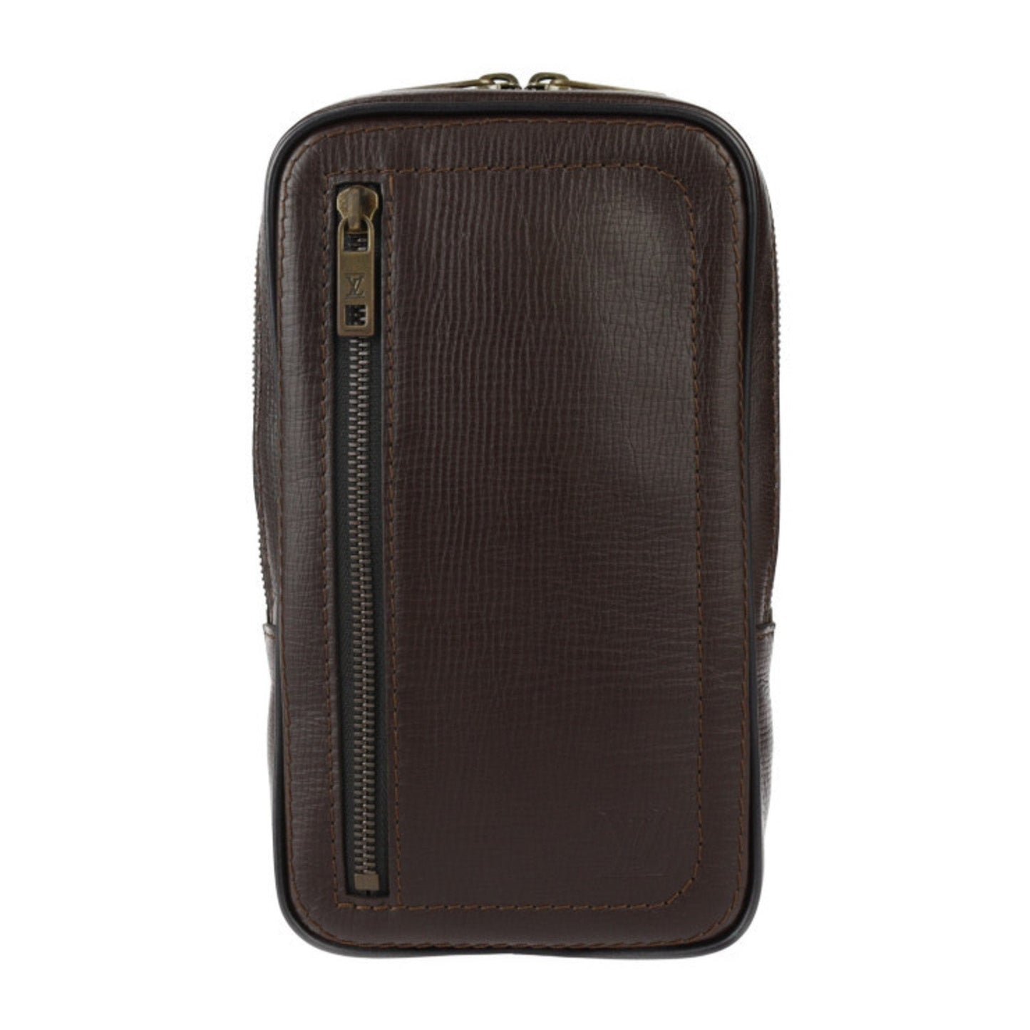 Louis Vuitton Coffee Leather Fanny Pack Shoulder Bag Sling Bag ()