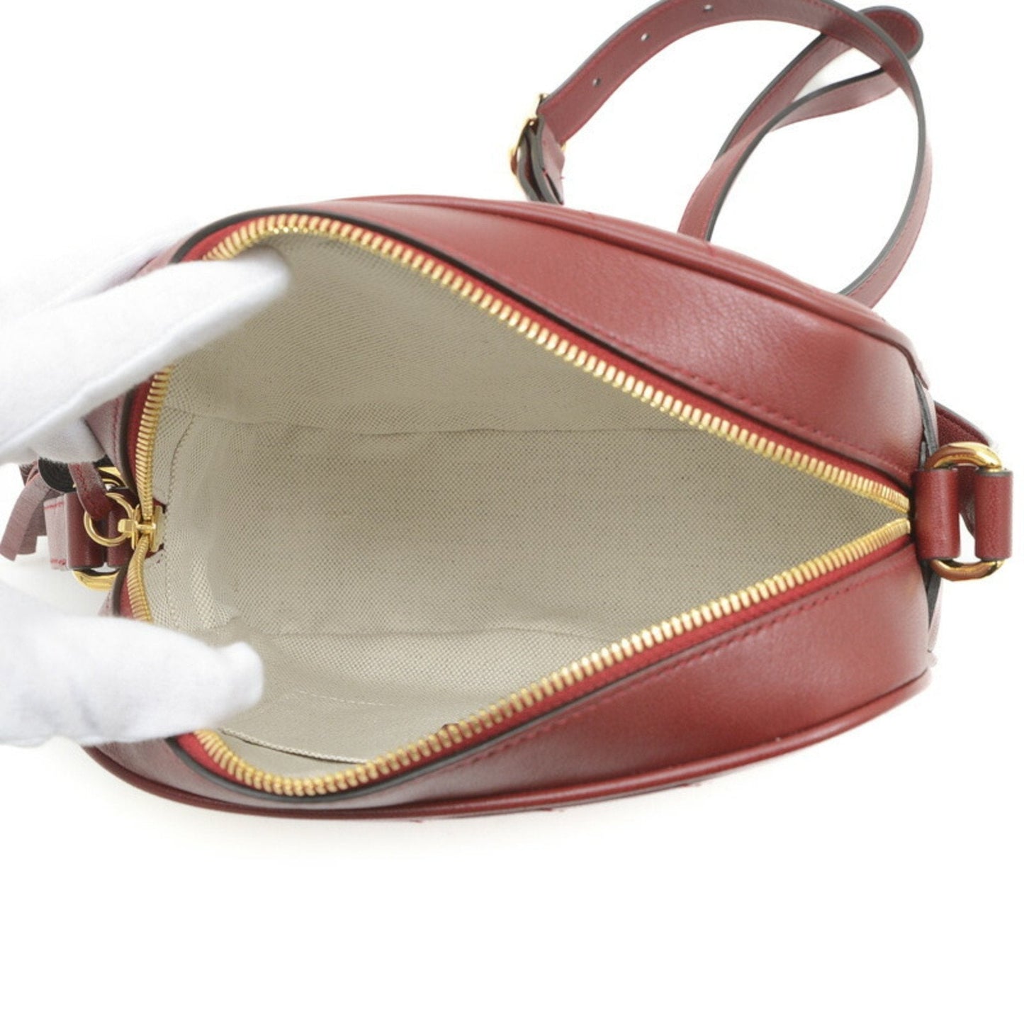 Gucci Wine Leather Shoulder Bag
