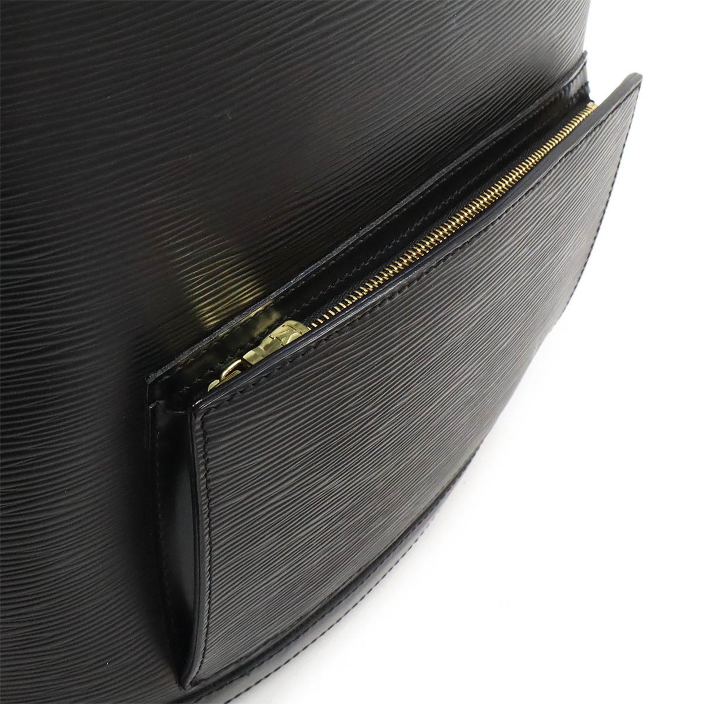 Louis Vuitton Black Noir Leather Backpack Shoulder Bag