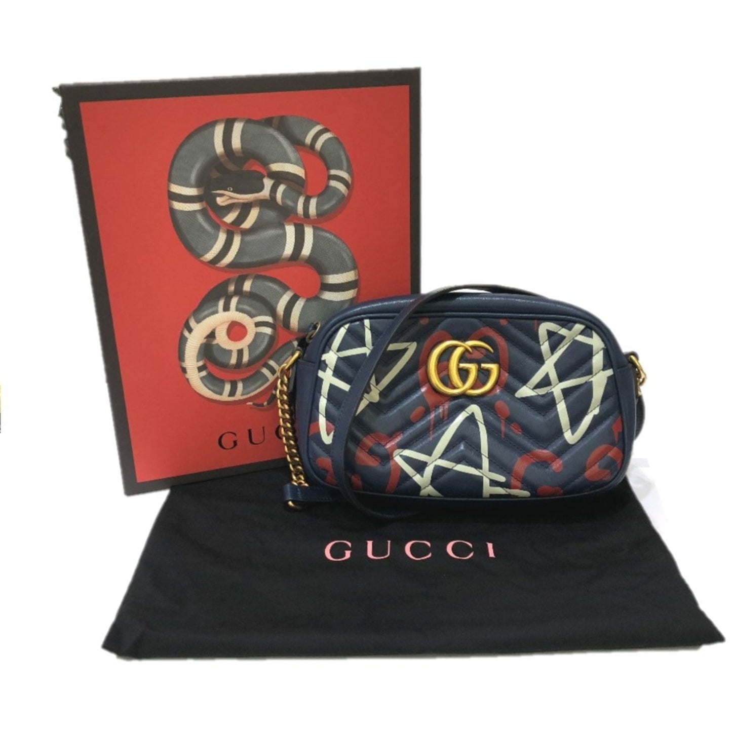 Gucci Blue Leather Shoulder Bag