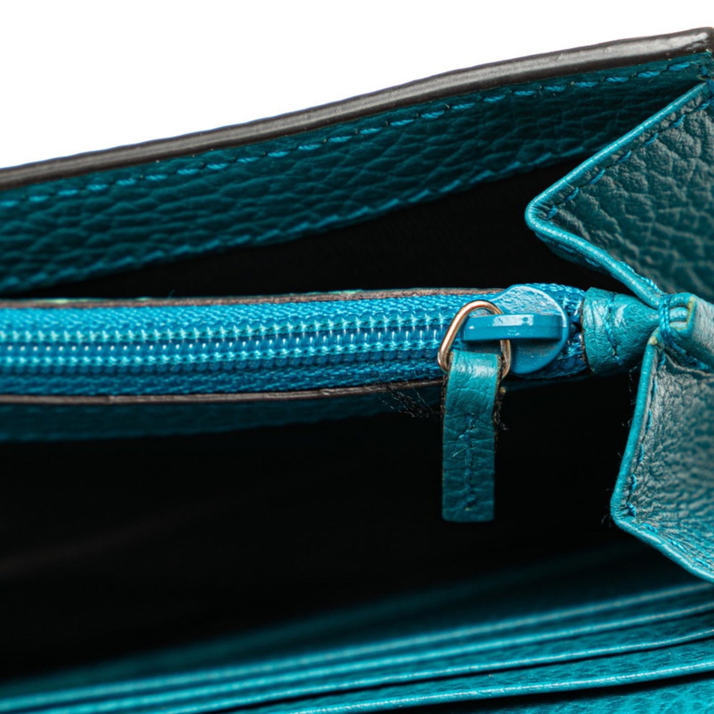 Gucci Blue Turquoise Leather Coin Purse/Coin Case