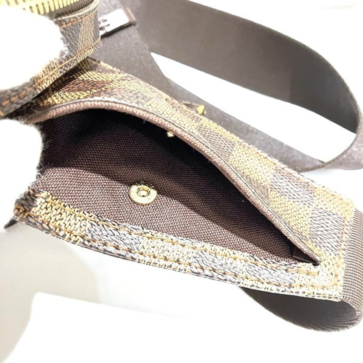 Louis Vuitton Damier Brown Damier Canvas Leather Shoulder Bag