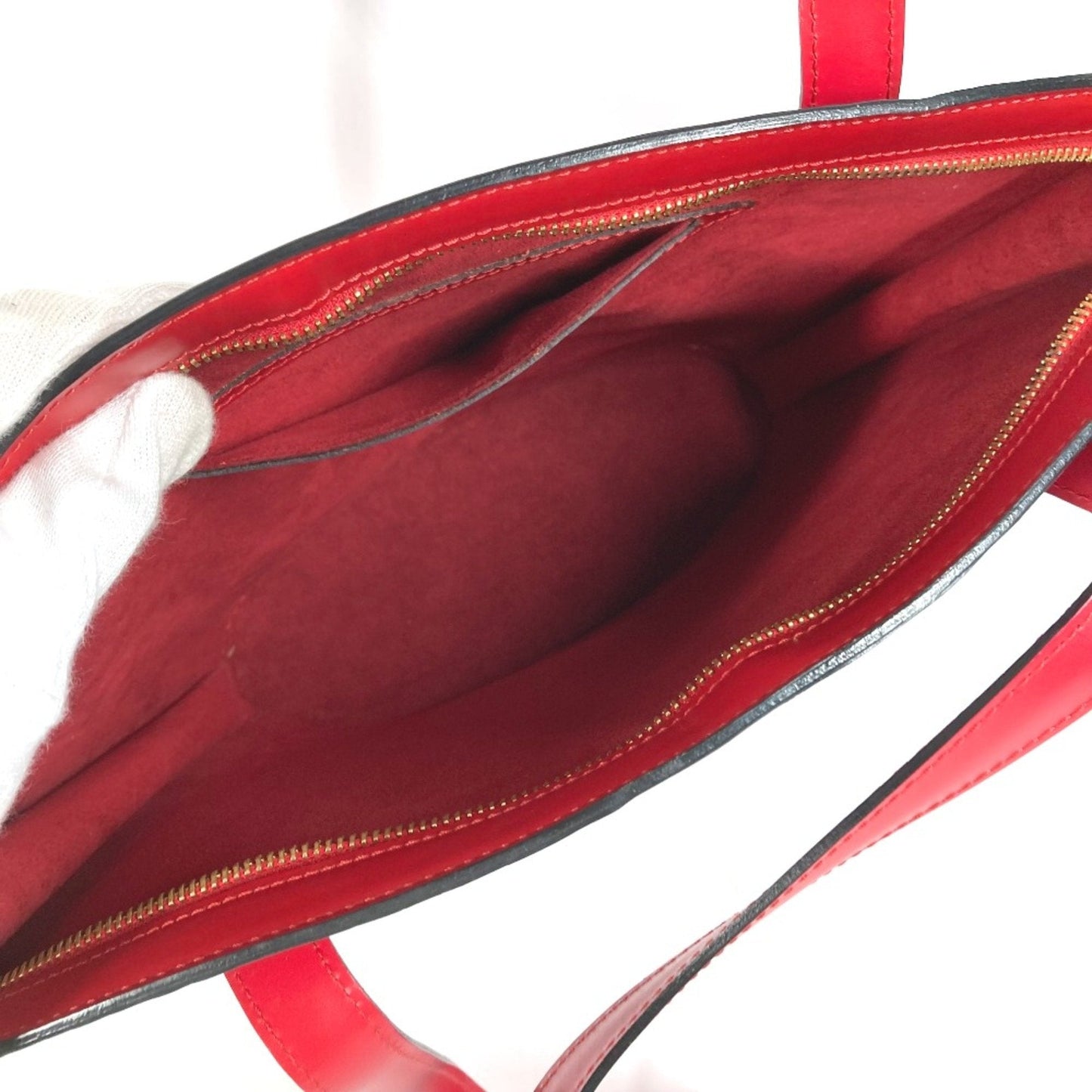 Louis Vuitton Red Leather Shoulder Bag