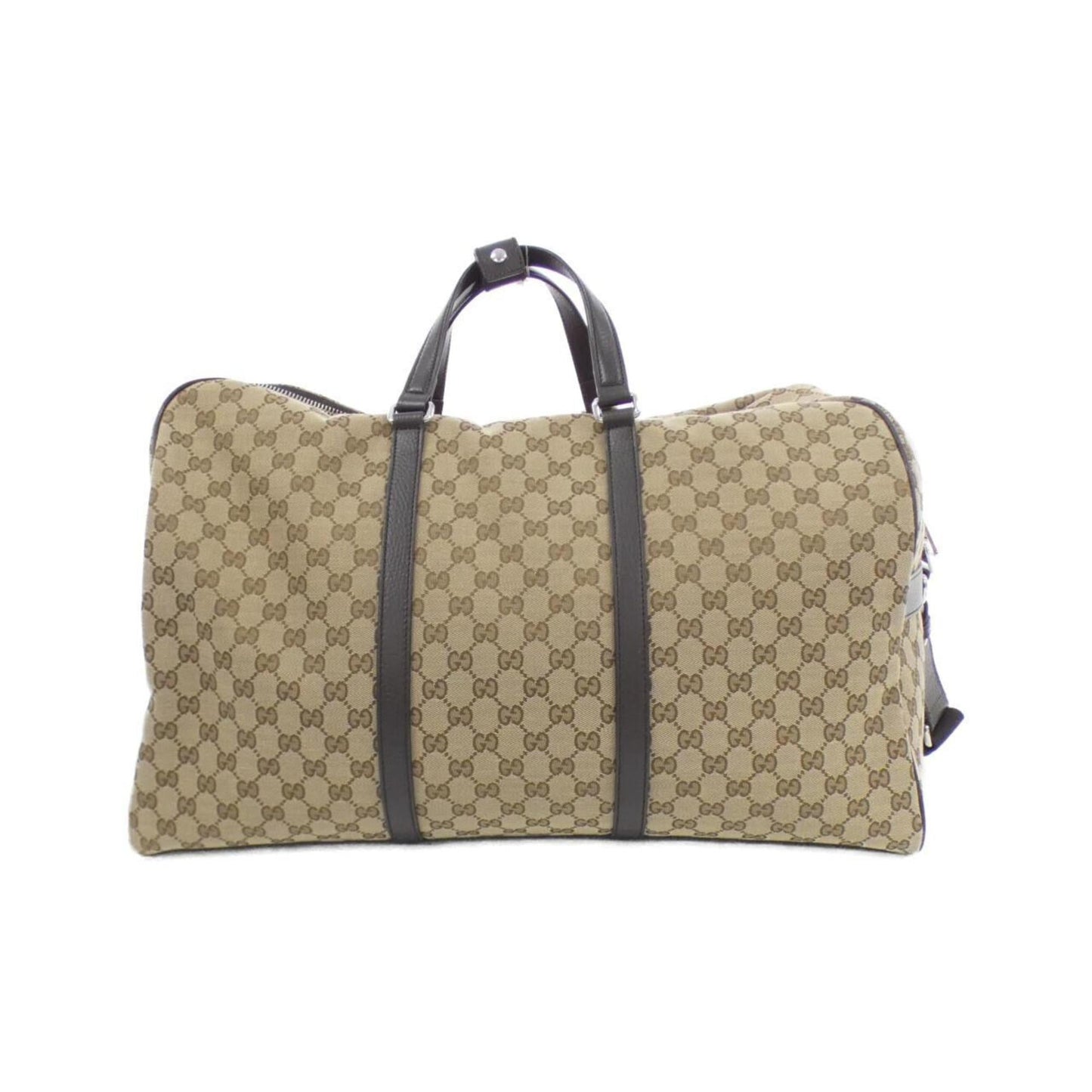 Gucci Beige Gg Canvas Boston Bag