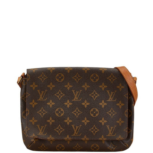 Louis Vuitton Brown Pvc Leather Handbag Shoulder Bag ()