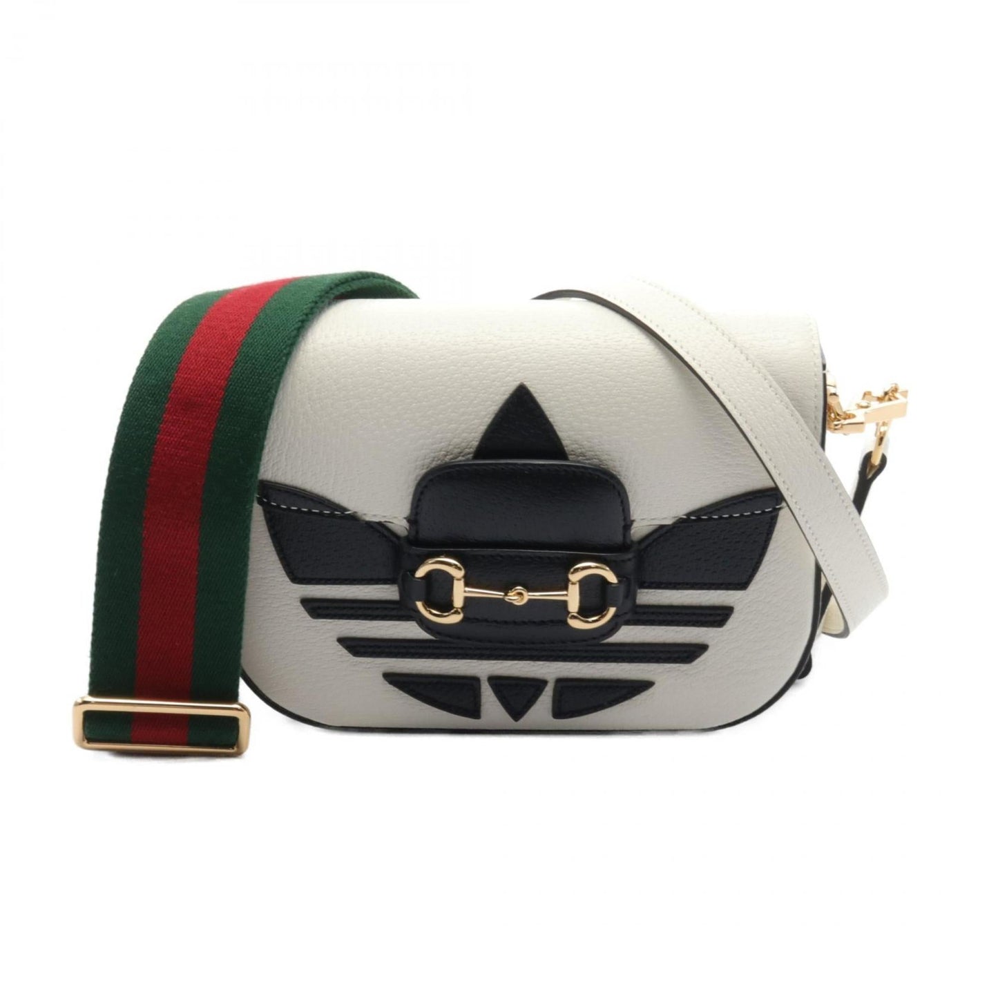 Gucci Black Multi-Color White Leather Shoulder Bag ()