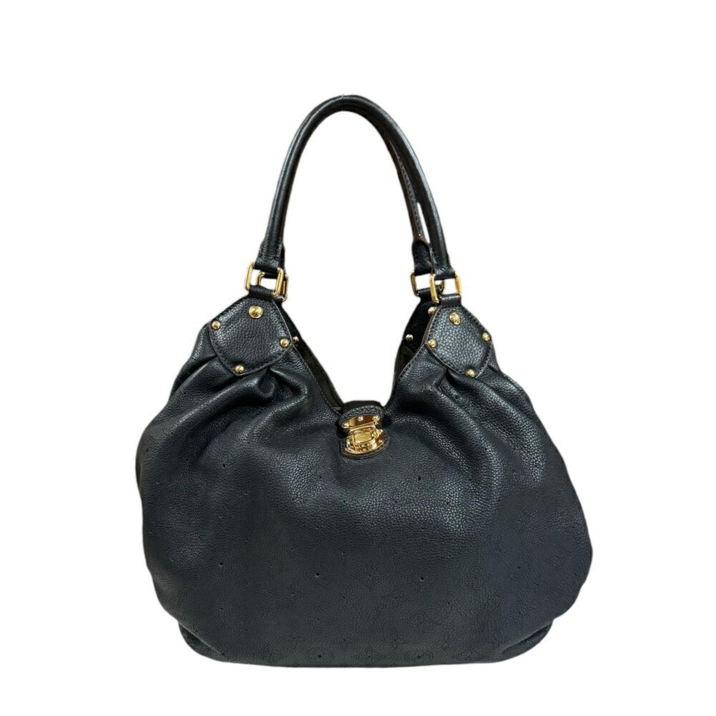 Louis Vuitton Black Mahina Leather Shoulder Bag ()