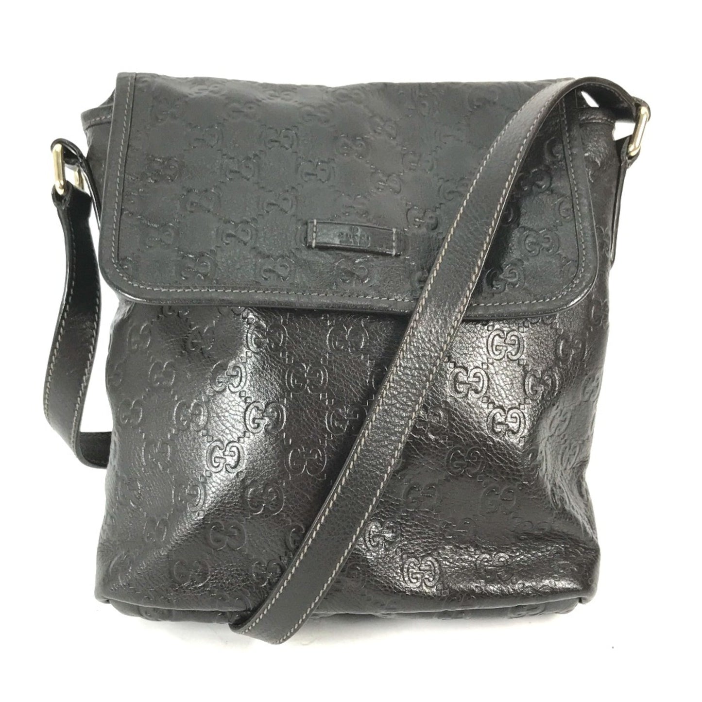 Gucci Brown Leather Shoulder Bag ()