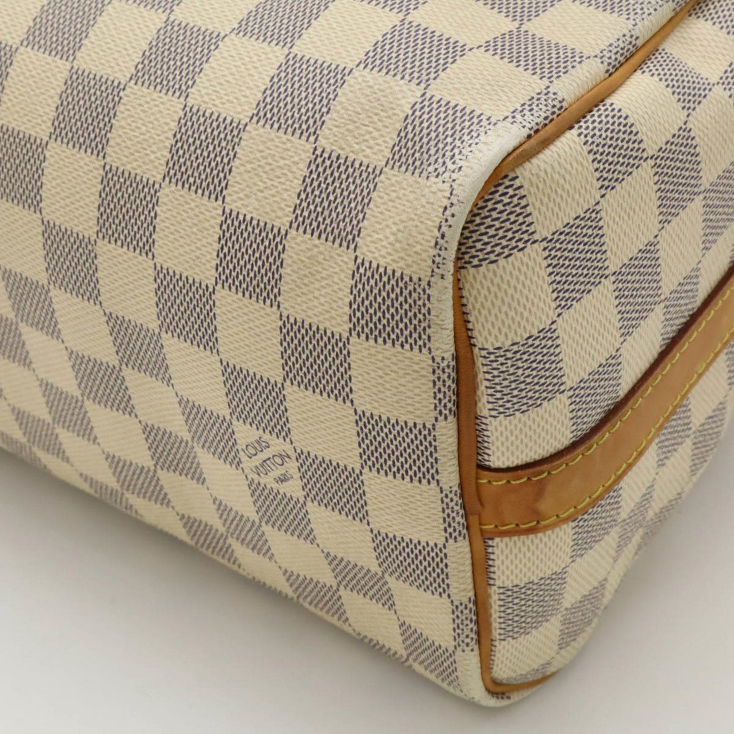 Louis Vuitton Black Damier Azur Boston Bag Handbag Shoulder Bag