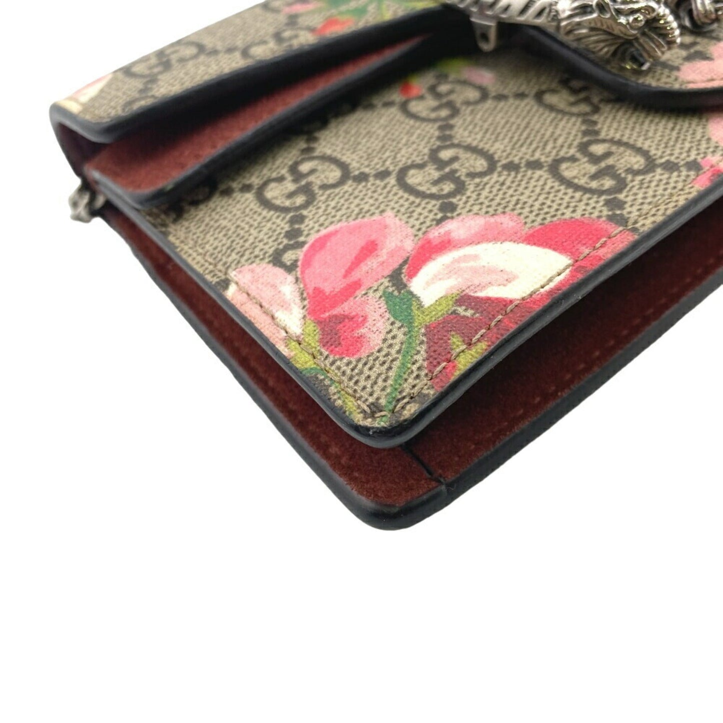 Gucci Beige Red Color Pvc Suede Shoulder Bag