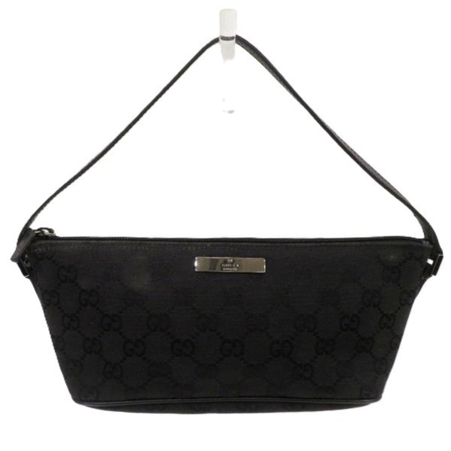 Gucci Black Gg Canvas Handbag