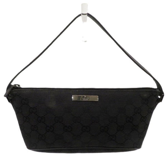Gucci Black Gg Canvas Handbag