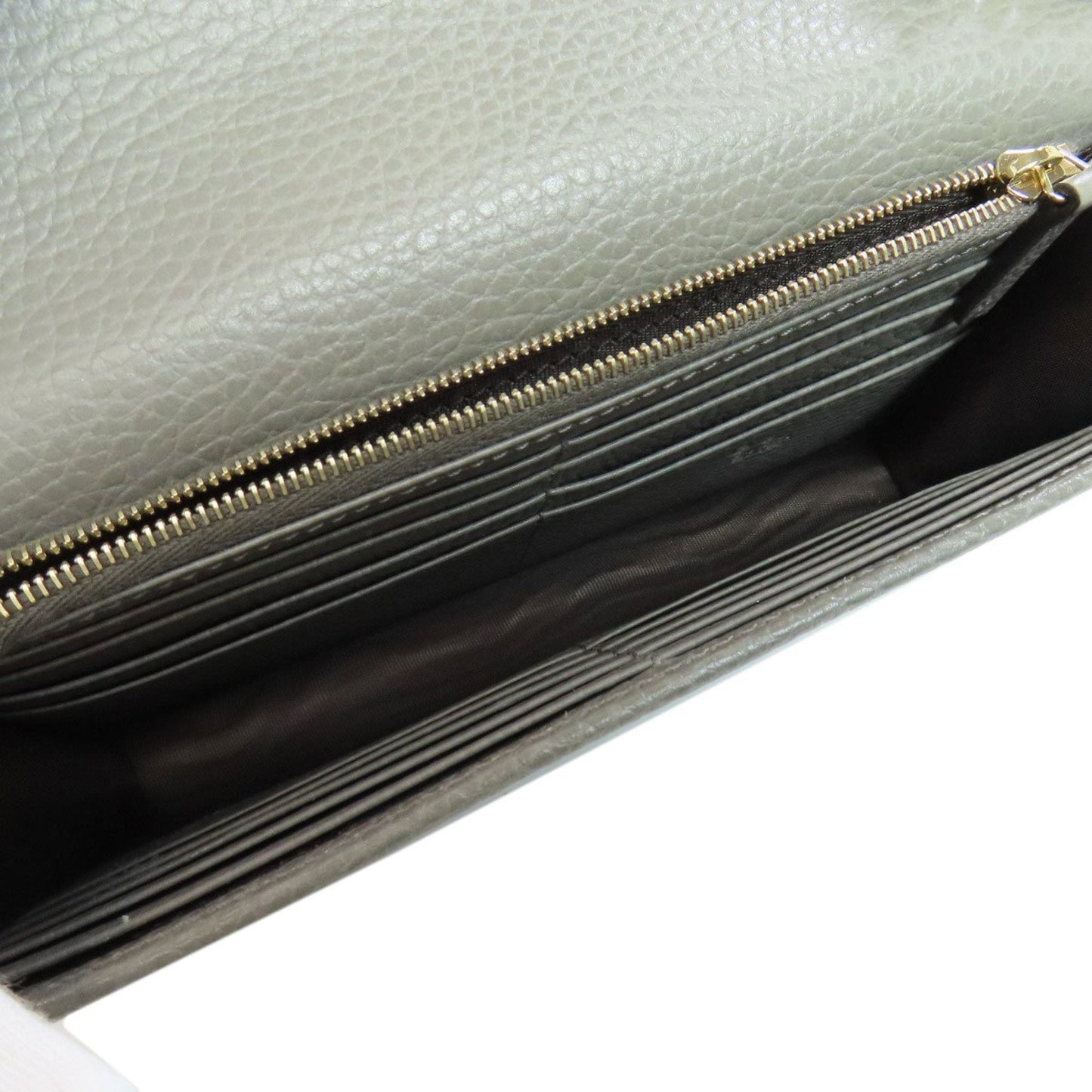 Gucci Gray Leather Chain/Shoulder Wallet