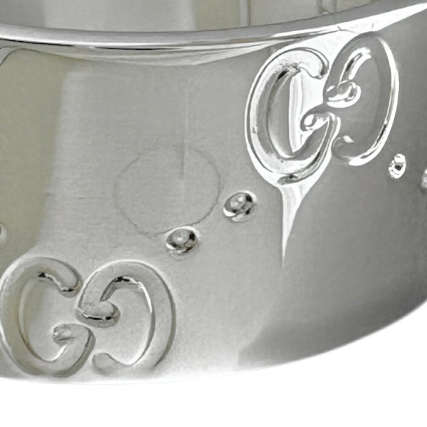 Gucci Icon Silver White Gold (18K) Band Ring