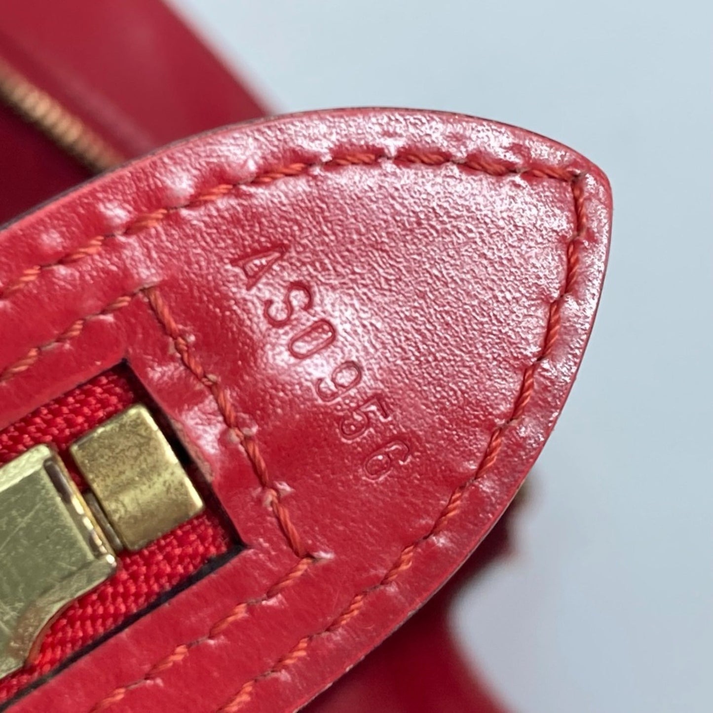 Louis Vuitton Castilian Red Red Color Epi Leather Shoulder Bag Tote Bag