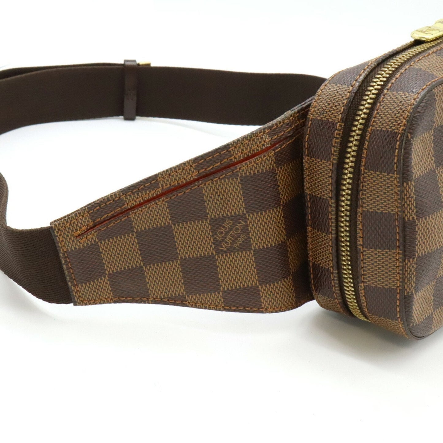 Louis Vuitton Brown Pvc Pouch Shoulder Bag Sling Bag