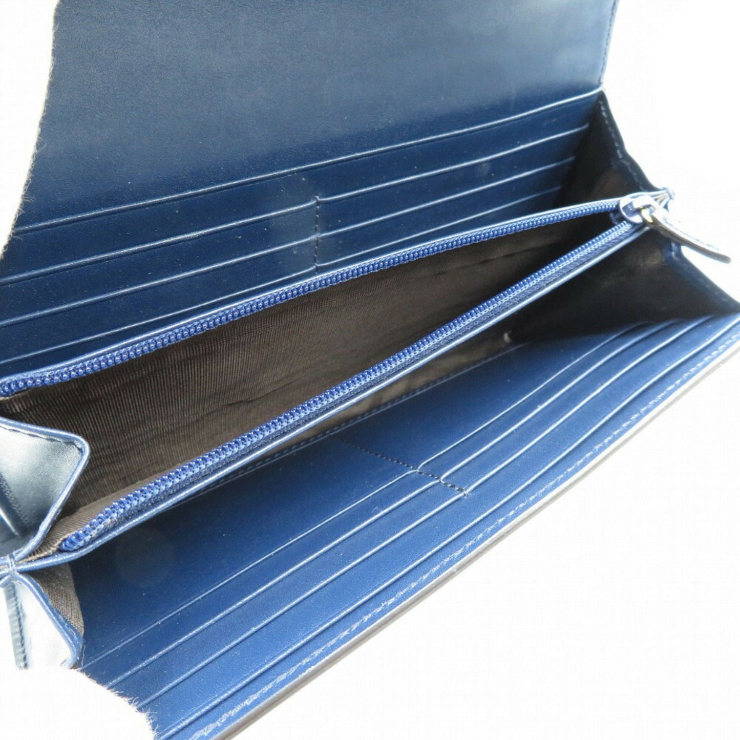 Gucci Navy Leather Long Wallet (Bi-Fold)