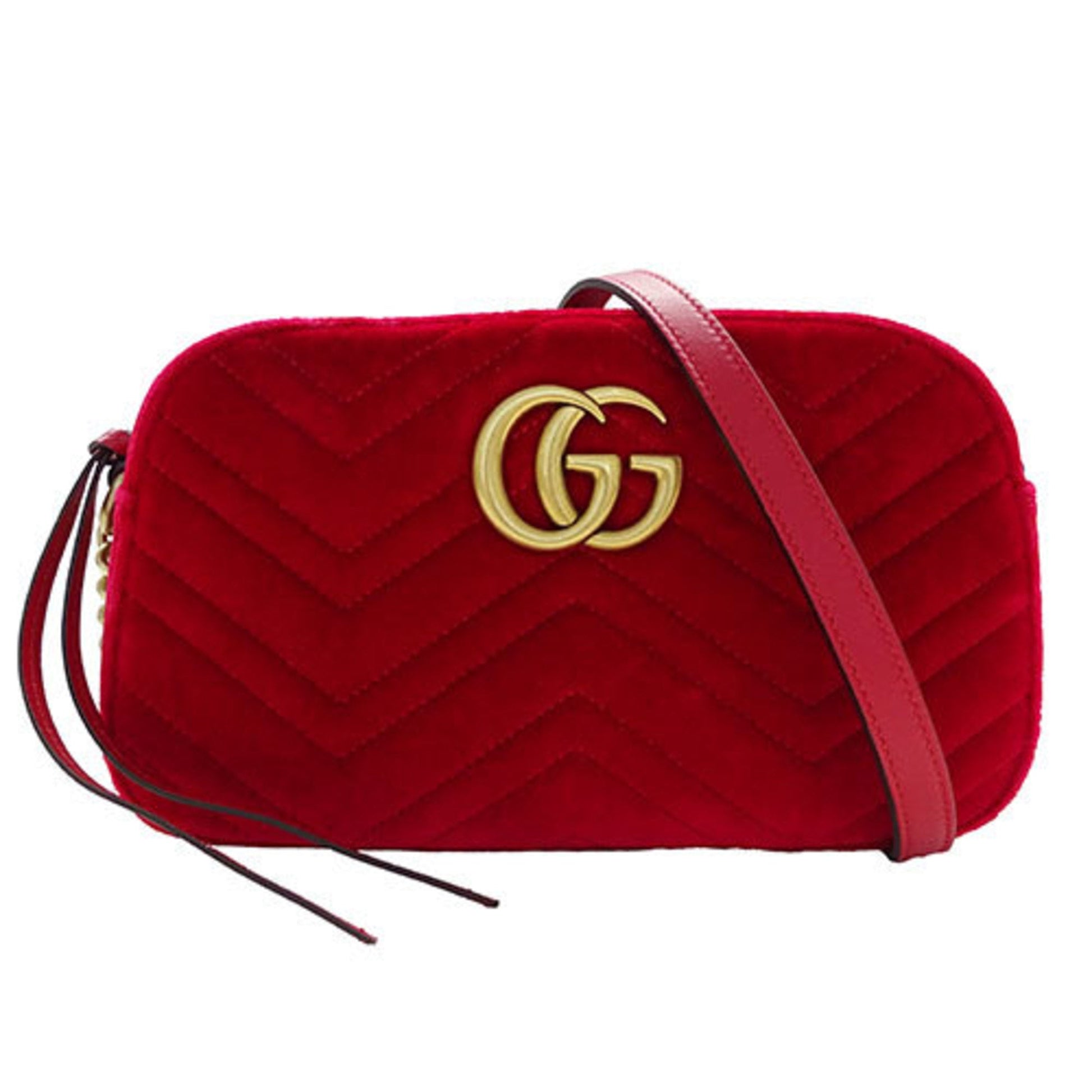 Gucci Red Color Leather Shoulder Bag ()