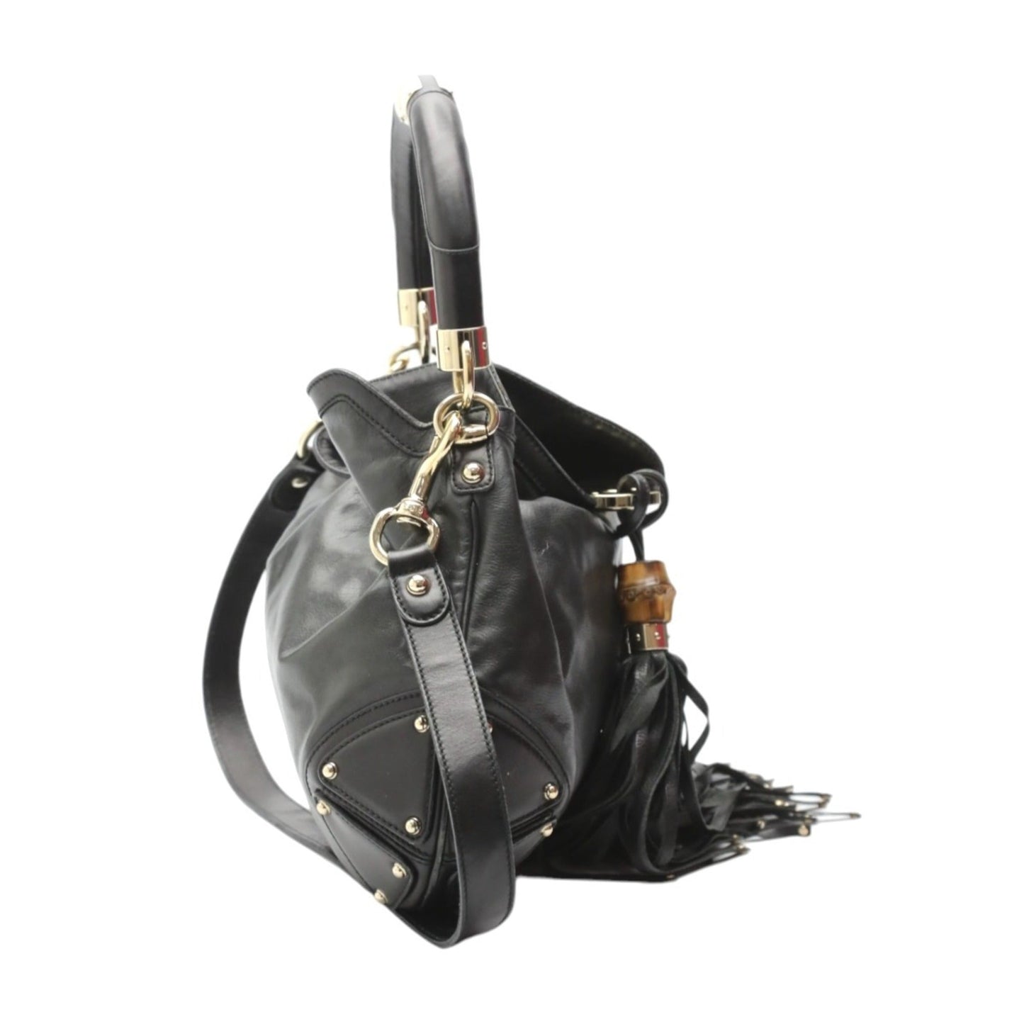 Gucci Black Leather Tote Bag