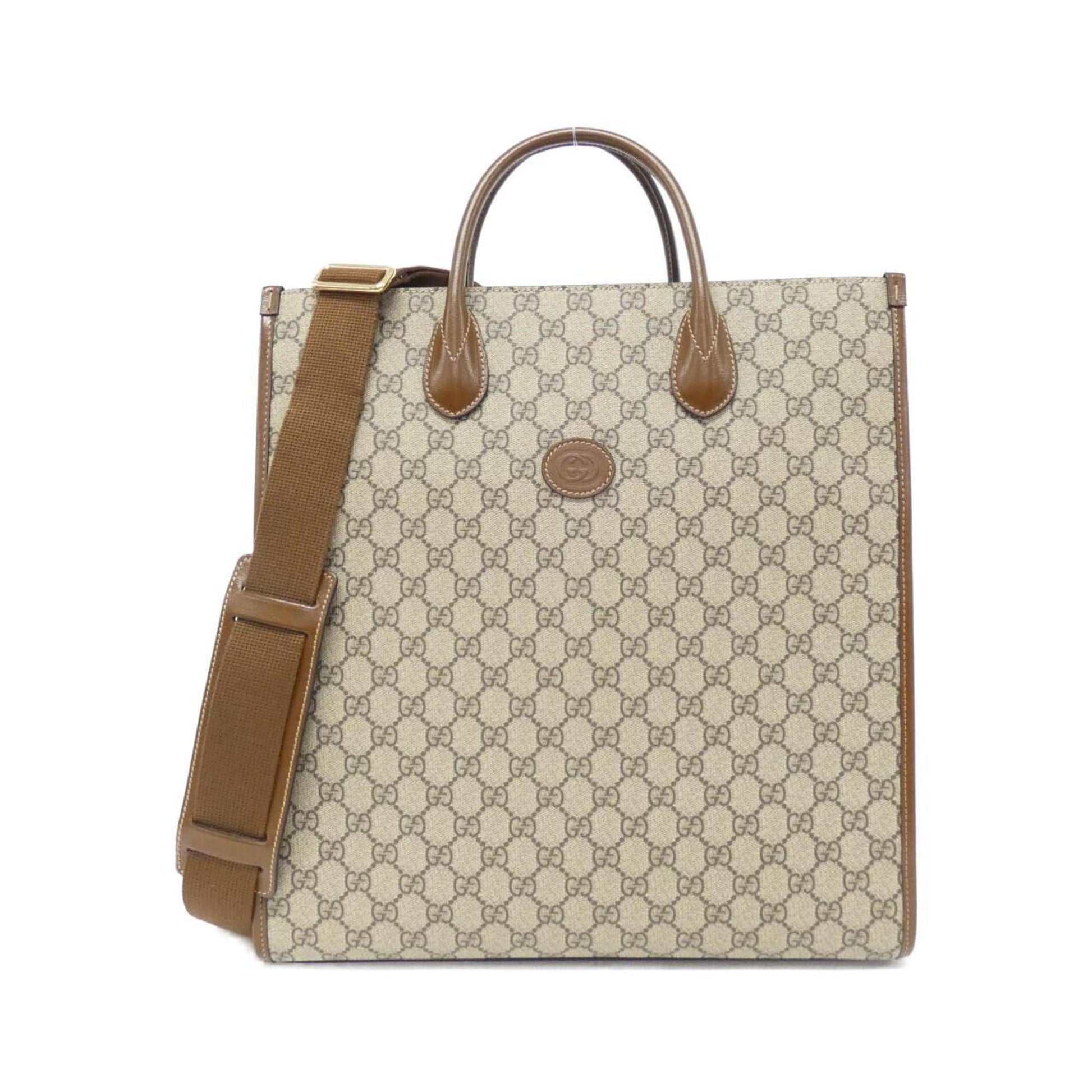 Gucci Beige Brown Gg Supreme Handbag ()