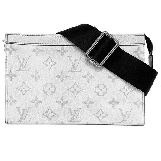 Louis Vuitton Taigarama Gray White Monogram Shoulder Bag ()
